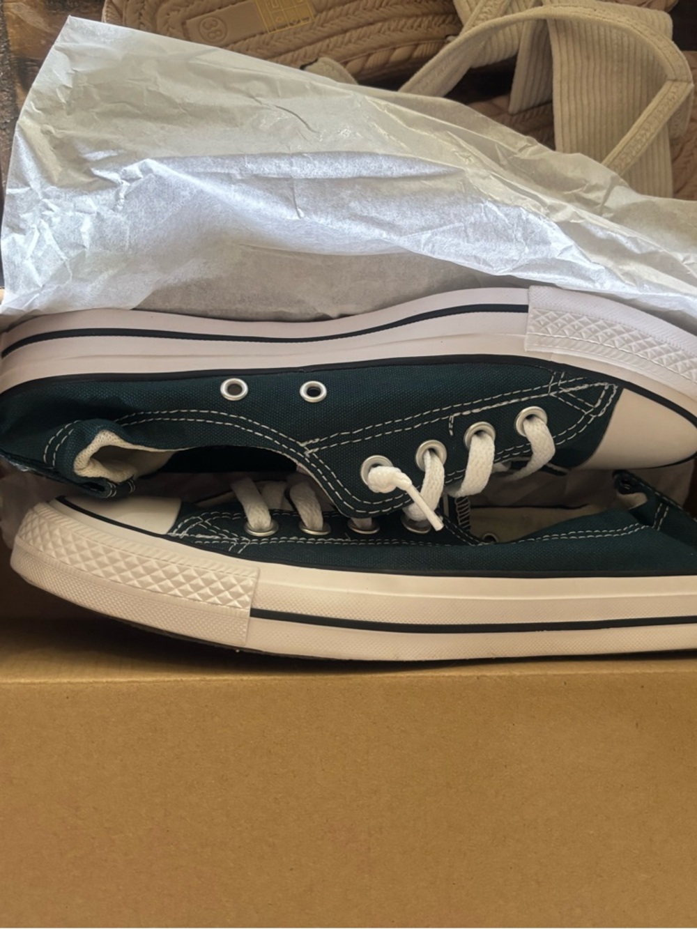 Converse Limited Edition Hard To Find Shoreline Slip on Sneakers Darkly Jaded ๐ - Picture 6 of 7